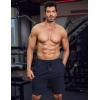COOFANDY Men’s 2 Pack Workout Gym Shorts 7 Inch / 5 Inch Athletic Shorts Lightweight Casual Jogger Short with Zipper Pockets(1 Navy Blue)
