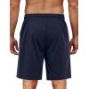 COOFANDY Men’s 2 Pack Workout Gym Shorts 7 Inch / 5 Inch Athletic Shorts Lightweight Casual Jogger Short with Zipper Pockets(1 Navy Blue)