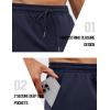 COOFANDY Men’s 2 Pack Workout Gym Shorts 7 Inch / 5 Inch Athletic Shorts Lightweight Casual Jogger Short with Zipper Pockets(1 Navy Blue)