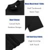 COOFANDY Men’s Mock Turtleneck T Shirt Short Sleeve Slim Fit Basic Casual Solid Color Pullover Tee(A-black)