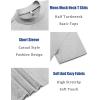 COOFANDY Men’s Mock Turtleneck T Shirt Short Sleeve Slim Fit Basic Casual Solid Color Pullover Tee(A-light Grey)
