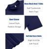 COOFANDY Men’s Mock Turtleneck T Shirt Short Sleeve Slim Fit Basic Casual Solid Color Pullover Tee(A-navy Blue)