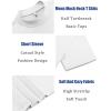 COOFANDY Men’s Mock Turtleneck T Shirt Short Sleeve Slim Fit Basic Casual Solid Color Pullover Tee(A-white)