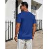 COOFANDY Mens T-Shirts Short Sleeve Plain Tshirts Casual Crew Neck Basic T Shirt Soft Cooling Fitted Stretch Tee Shirts(Dark Blue)