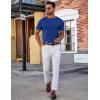 COOFANDY Mens T-Shirts Short Sleeve Plain Tshirts Casual Crew Neck Basic T Shirt Soft Cooling Fitted Stretch Tee Shirts(Dark Blue)