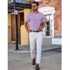 COOFANDY Mens T-Shirts Short Sleeve Plain Tshirts Casual Crew Neck Basic T Shirt Soft Cooling Fitted Stretch Tee Shirts(Light Purple)