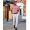 COOFANDY Mens T-Shirts Short Sleeve Plain Tshirts Casual Crew Neck Basic T Shirt Soft Cooling Fitted Stretch Tee Shirts(Pink)