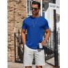COOFANDY Mens T-Shirts Short Sleeve Plain Tshirts Casual Crew Neck Basic T Shirt Soft Cooling Fitted Stretch Tee Shirts(Royal Blue)