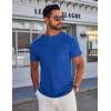 COOFANDY Mens T-Shirts Short Sleeve Plain Tshirts Casual Crew Neck Basic T Shirt Soft Cooling Fitted Stretch Tee Shirts(Royal Blue)