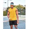 COOFANDY Men’s 3 Pack Workout Tank Tops Gym Sleeveless Shirts V Neck Bodybuilding Muscle Tee Shirt(Blue/Red/Yellow)