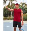 COOFANDY Men’s 3 Pack Workout Tank Tops Gym Sleeveless Shirts V Neck Bodybuilding Muscle Tee Shirt(Blue/Red/Yellow)
