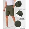 COOFANDY Men’s Casual Shorts 9 Inch Flat Front Lightweight Summer Beach Vacation Shorts with 4 Pockets(Army Green)