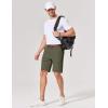 COOFANDY Men’s Casual Shorts 9 Inch Flat Front Lightweight Summer Beach Vacation Shorts with 4 Pockets(Army Green)