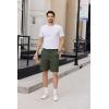 COOFANDY Men’s Casual Shorts 9 Inch Flat Front Lightweight Summer Beach Vacation Shorts with 4 Pockets(Army Green)