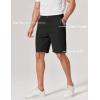 COOFANDY Men’s Casual Shorts 9 Inch Flat Front Lightweight Summer Beach Vacation Shorts with 4 Pockets(Black)