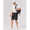 COOFANDY Men’s Casual Shorts 9 Inch Flat Front Lightweight Summer Beach Vacation Shorts with 4 Pockets(Black)