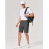 COOFANDY Men’s Casual Shorts 9 Inch Flat Front Lightweight Summer Beach Vacation Shorts with 4 Pockets(Drak Grey)