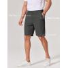 COOFANDY Men’s Casual Shorts 9 Inch Flat Front Lightweight Summer Beach Vacation Shorts with 4 Pockets(Drak Grey)