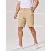COOFANDY Men’s Casual Shorts 9 Inch Flat Front Lightweight Summer Beach Vacation Shorts with 4 Pockets(Khaki)