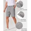 COOFANDY Men’s Casual Shorts 9 Inch Flat Front Lightweight Summer Beach Vacation Shorts with 4 Pockets(Light Grey)