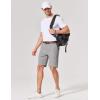 COOFANDY Men’s Casual Shorts 9 Inch Flat Front Lightweight Summer Beach Vacation Shorts with 4 Pockets(Light Grey)