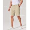 COOFANDY Men’s Casual Shorts 9 Inch Flat Front Lightweight Summer Beach Vacation Shorts with 4 Pockets(Light Khaki)