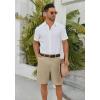 COOFANDY Men’s Casual Shorts 9 Inch Flat Front Lightweight Summer Beach Vacation Shorts with 4 Pockets(Light Khaki)