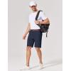 COOFANDY Men’s Casual Shorts 9 Inch Flat Front Lightweight Summer Beach Vacation Shorts with 4 Pockets(Navy Blue)