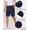 COOFANDY Men’s Casual Shorts 9 Inch Flat Front Lightweight Summer Beach Vacation Shorts with 4 Pockets(Navy Blue)