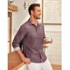 COOFANDY Men’s Long Sleeve Button Down Regular Fit Dress Shirt(Red)
