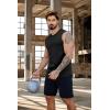 COOFANDY Mens Workout Tank Tops Cotton 3 Pack Soft Gym Muscle Shirt Sleeveless Classic T Shirts(Black(1 Pack))