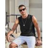 COOFANDY Mens Workout Tank Tops Cotton 3 Pack Soft Gym Muscle Shirt Sleeveless Classic T Shirts(Black(1 Pack))