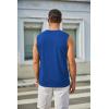 COOFANDY Mens Workout Tank Tops Cotton 3 Pack Soft Gym Muscle Shirt Sleeveless Classic T Shirts(Black/Red/Blue)