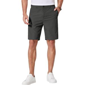 COOFANDY Men’s Casual Shorts 9 Inch Flat Front Lightweight Summer Beach Vacation Shorts with 4 Pockets(Drak Grey)