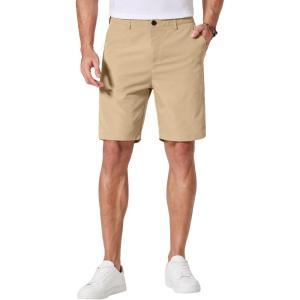 COOFANDY Men’s Casual Shorts 9 Inch Flat Front Lightweight Summer Beach Vacation Shorts with 4 Pockets(Khaki)