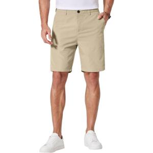 COOFANDY Men’s Casual Shorts 9 Inch Flat Front Lightweight Summer Beach Vacation Shorts with 4 Pockets(Light Khaki)