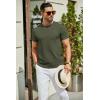 COOFANDY Men’s Casual T-Shirts Short Sleeve Crewneck Pullover Classic Knit Tee Shirts(Army Green)