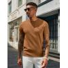 COOFANDY Men’s Casual T-Shirts Short Sleeve Crewneck Pullover Classic Knit Tee Shirts(Caramel)