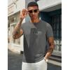 COOFANDY Men’s Casual T-Shirts Short Sleeve Crewneck Pullover Classic Knit Tee Shirts(Dark Grey)