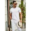 COOFANDY Men’s Casual T-Shirts Short Sleeve Crewneck Pullover Classic Knit Tee Shirts(White)