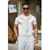 COOFANDY Men’s Casual T-Shirts Short Sleeve Crewneck Pullover Classic Knit Tee Shirts(White)