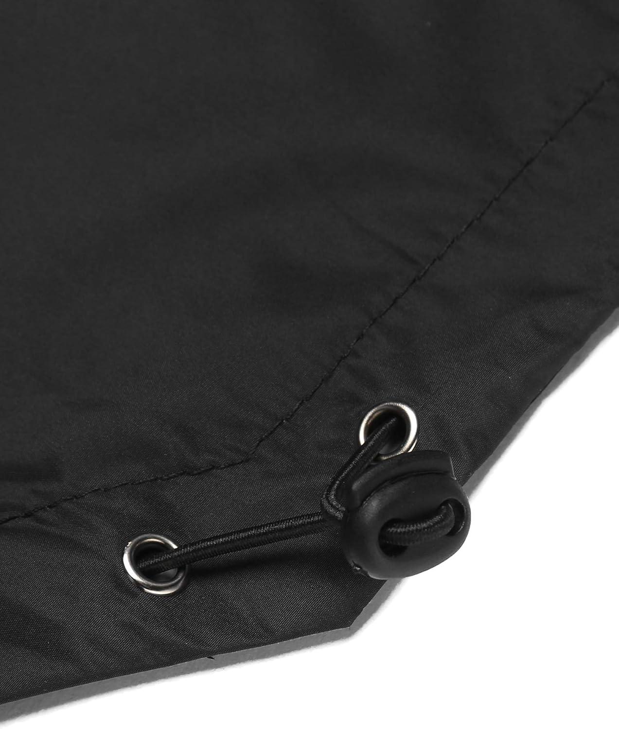 imageCOOFANDY Mens Long Raincoat Ligtweight Rain Jacket Waterproof Outdoor Jackets with HoodBlack