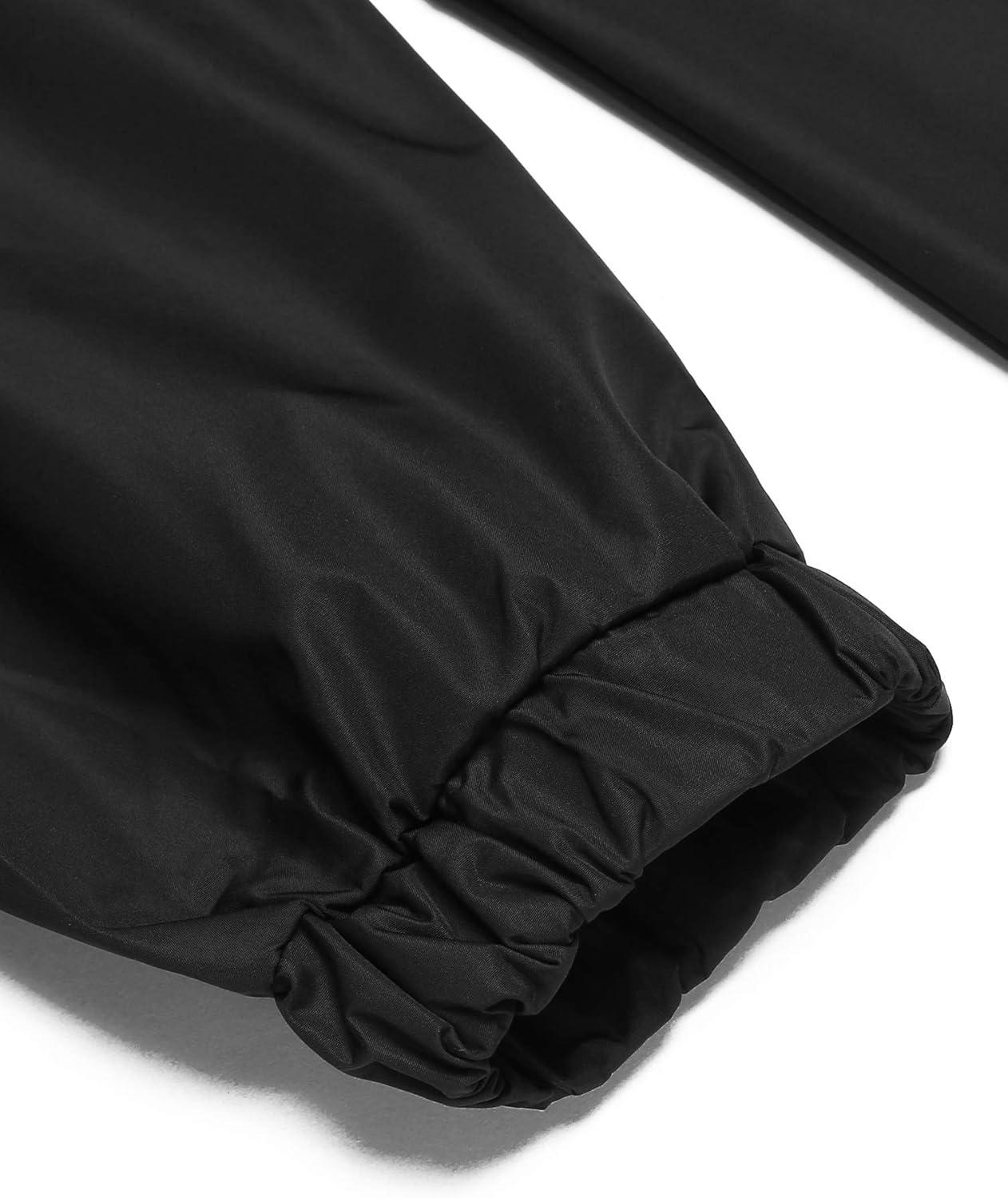 imageCOOFANDY Mens Long Raincoat Ligtweight Rain Jacket Waterproof Outdoor Jackets with HoodBlack