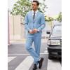 COOFANDY Men’s 2 Piece Suits Classic Fit 2 Button Dress Suits Tuxedo Jacket Blazer for Wedding Business Dinner Prom(Light Blue)
