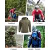 COOFANDY Men’s Light Rain Jacket with Hood Packable Waterproof Raincoat Golf Rain Gear Travel Hiking Windbreaker(Army Green)