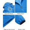 COOFANDY Men’s Light Rain Jacket with Hood Packable Waterproof Raincoat Golf Rain Gear Travel Hiking Windbreaker(Blue)