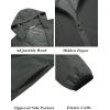 COOFANDY Men’s Light Rain Jacket with Hood Packable Waterproof Raincoat Golf Rain Gear Travel Hiking Windbreaker(Dark Gray)