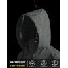COOFANDY Men’s Light Rain Jacket with Hood Packable Waterproof Raincoat Golf Rain Gear Travel Hiking Windbreaker(Dark Gray)