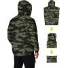 COOFANDY Men’s Light Rain Jacket with Hood Packable Waterproof Raincoat Golf Rain Gear Travel Hiking Windbreaker(Forest Camouflage)