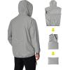 COOFANDY Men’s Light Rain Jacket with Hood Packable Waterproof Raincoat Golf Rain Gear Travel Hiking Windbreaker(Gray)